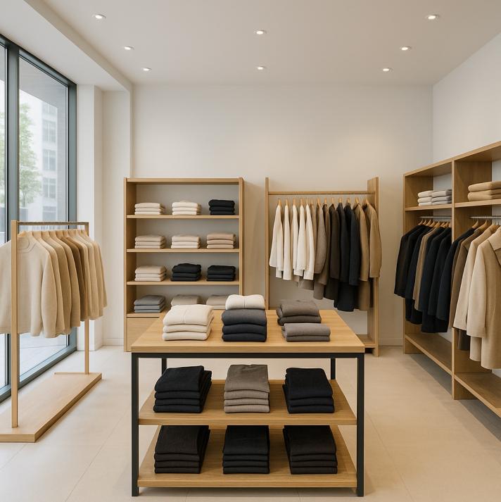 Spațiu retail curat și ordonat